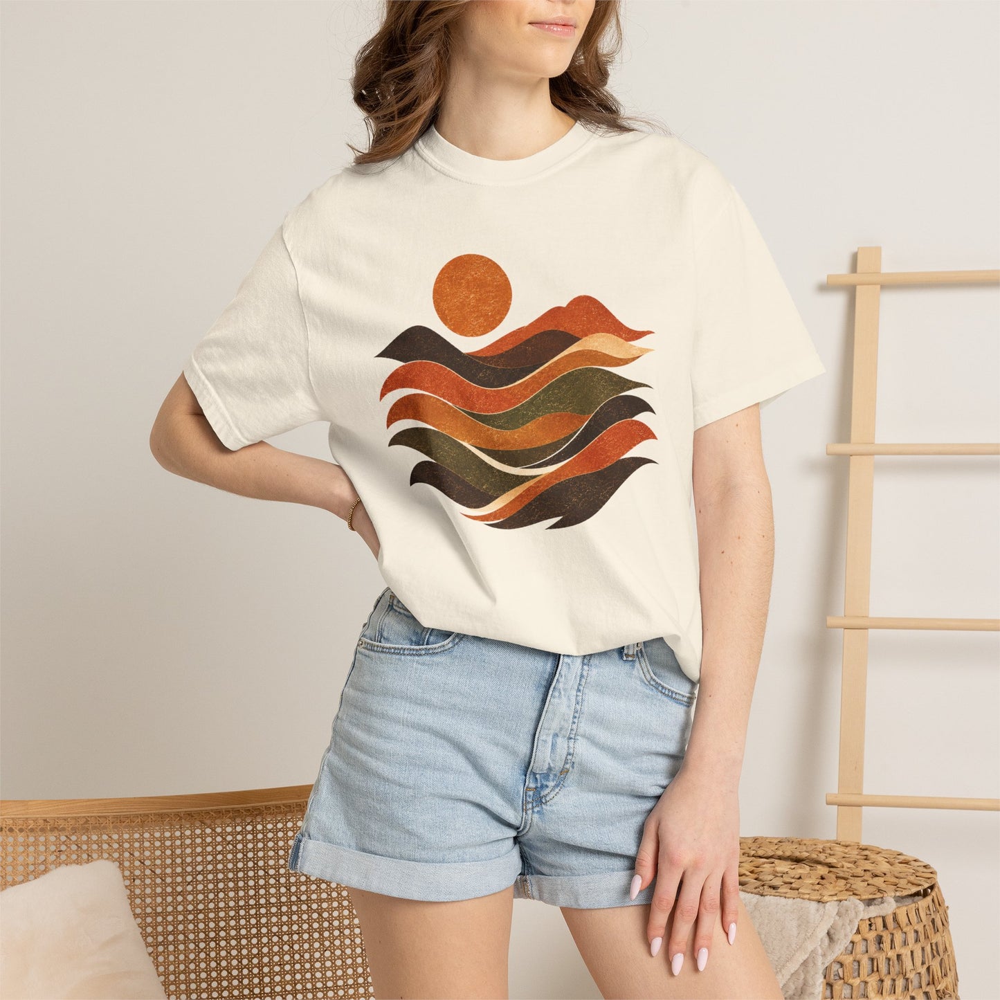 Retro Sunset Waves T-Shirt