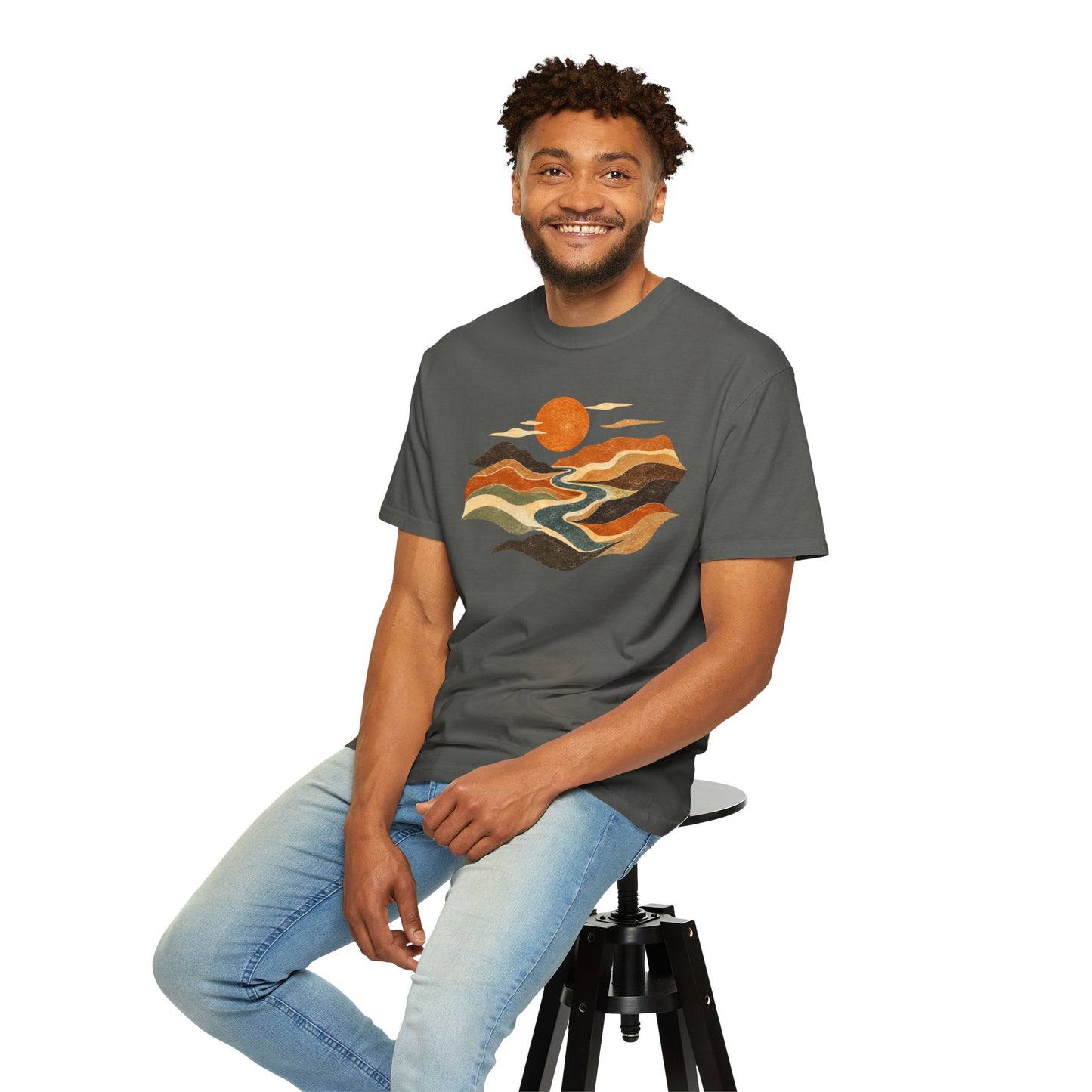Retro Sunset Landscape T-Shirt