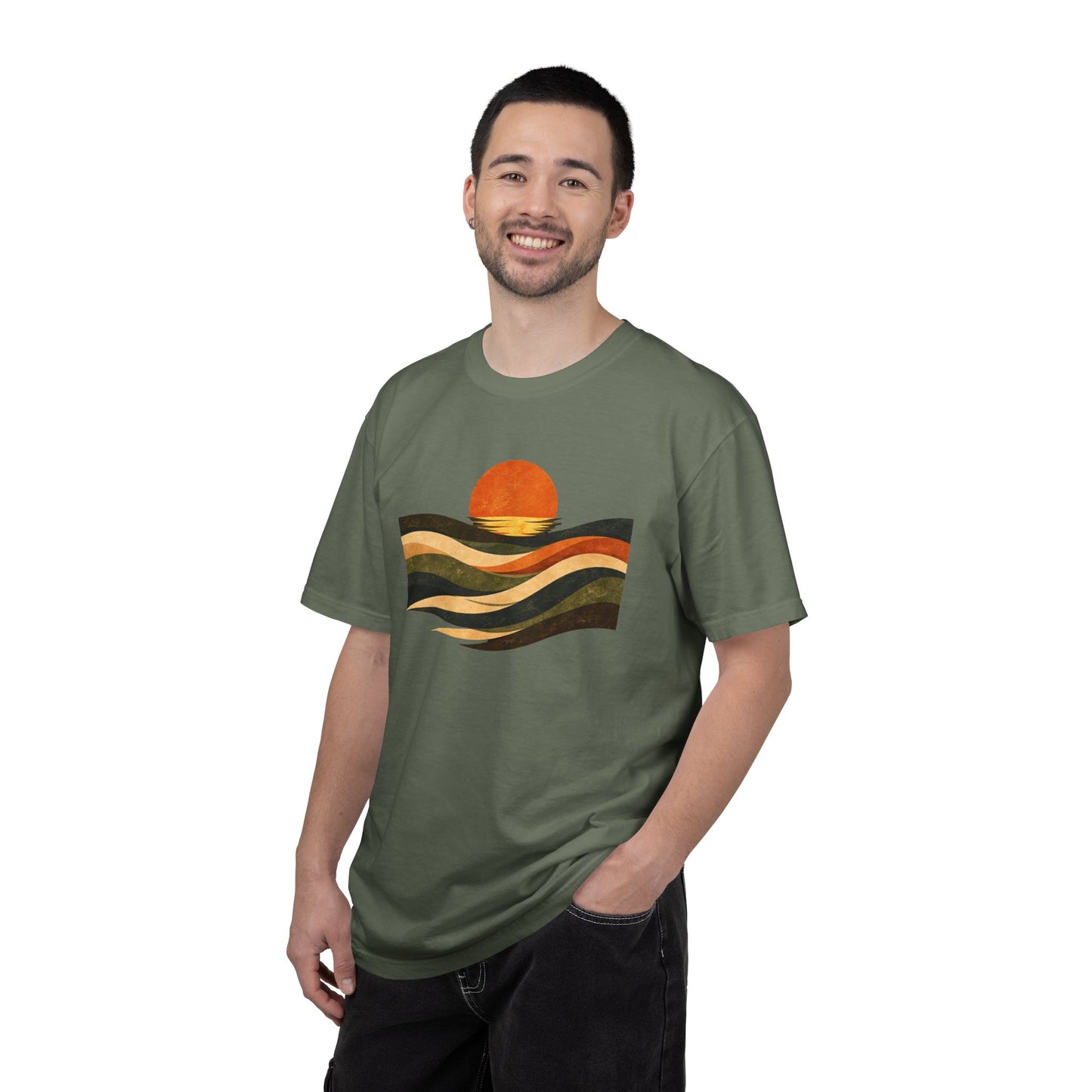Retro Sunset Waves T-Shirt