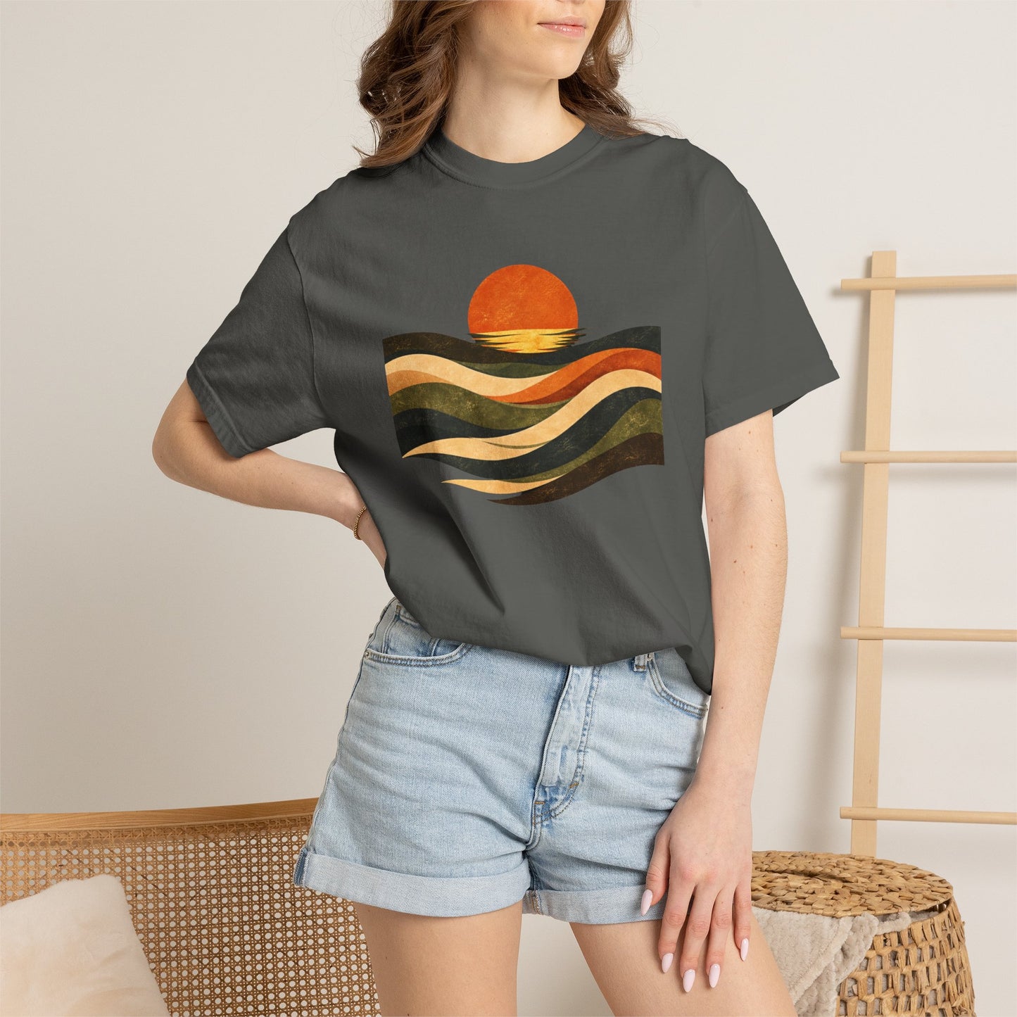 Retro Sunset Waves T-Shirt