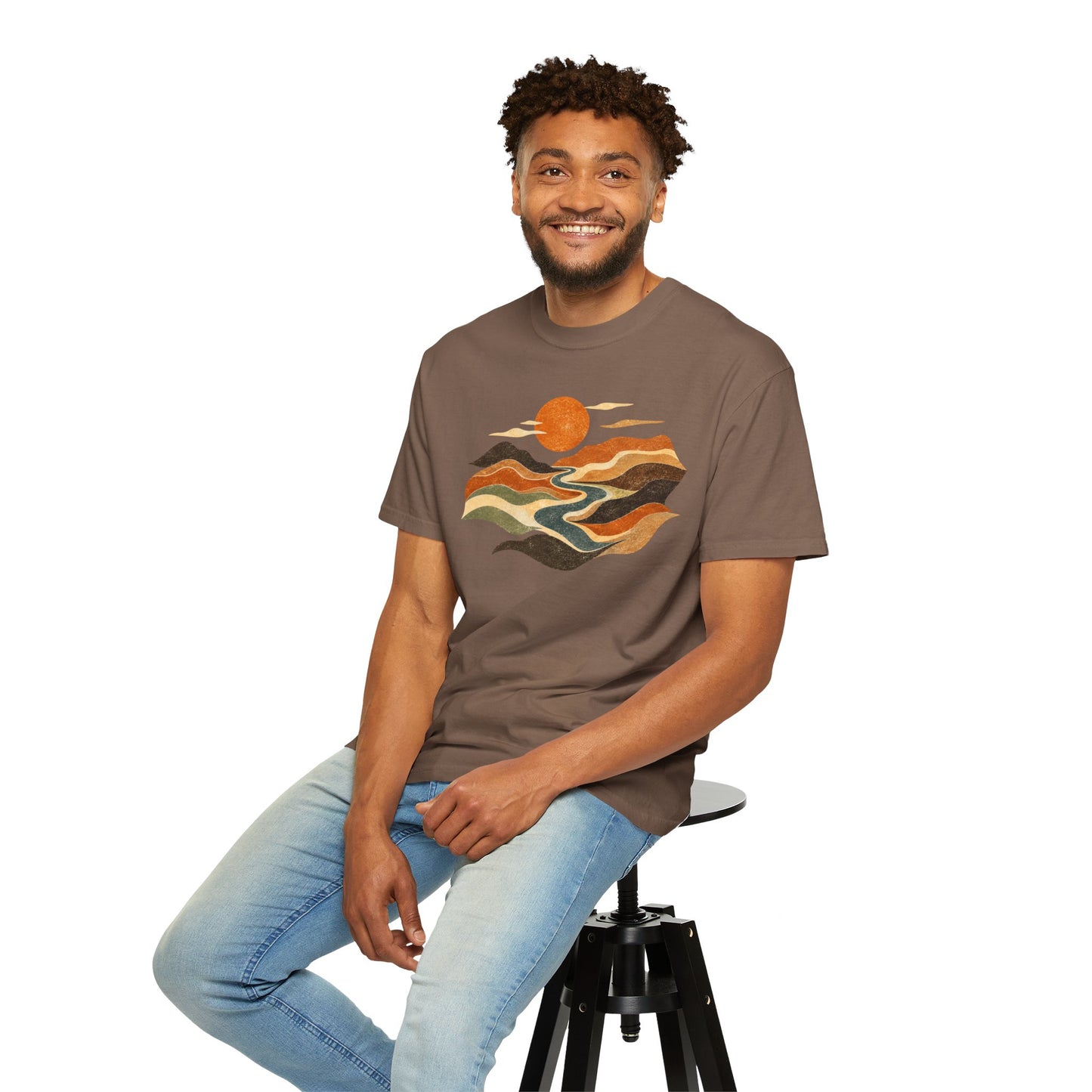 Retro Sunset Landscape T-Shirt