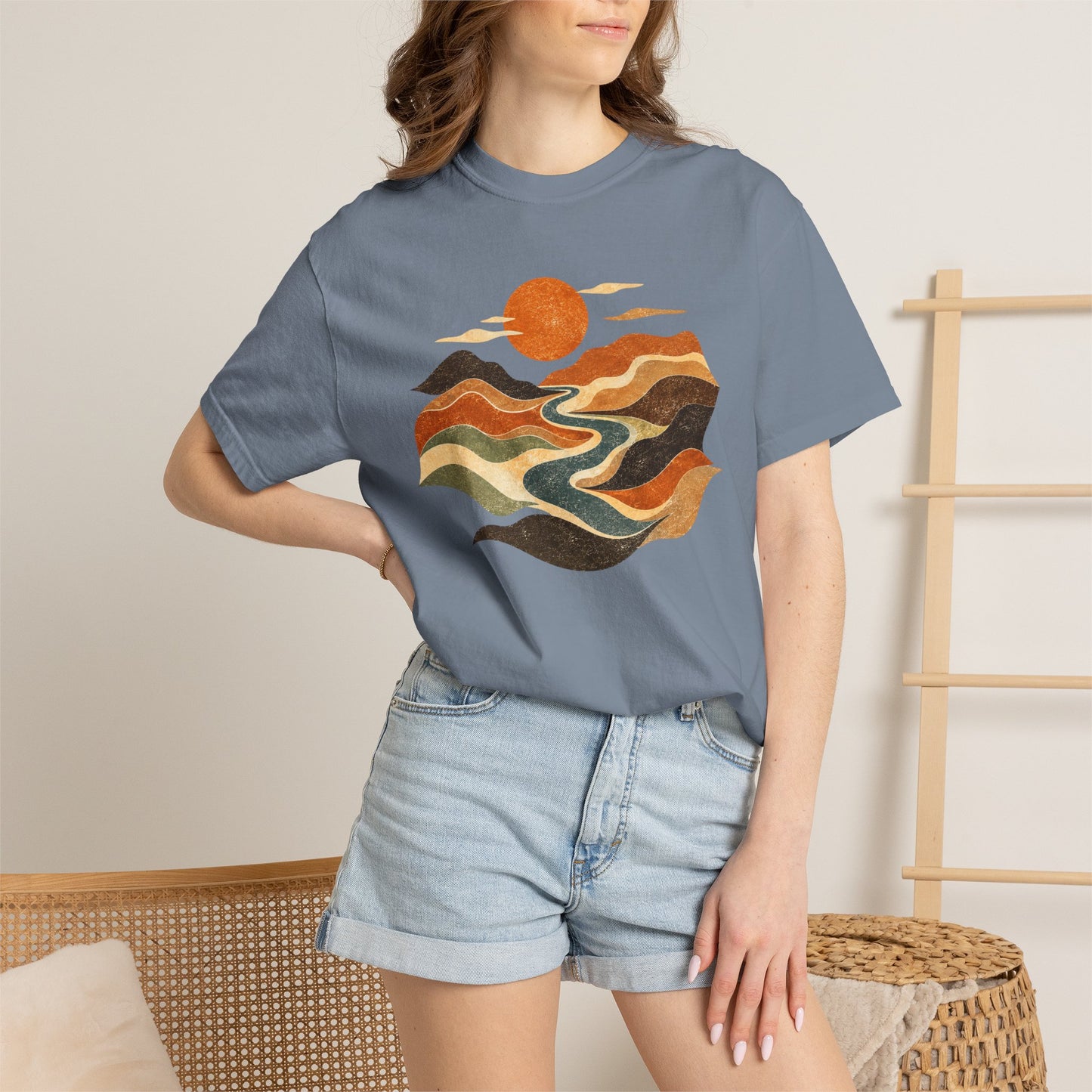 Retro Sunset Landscape T-Shirt