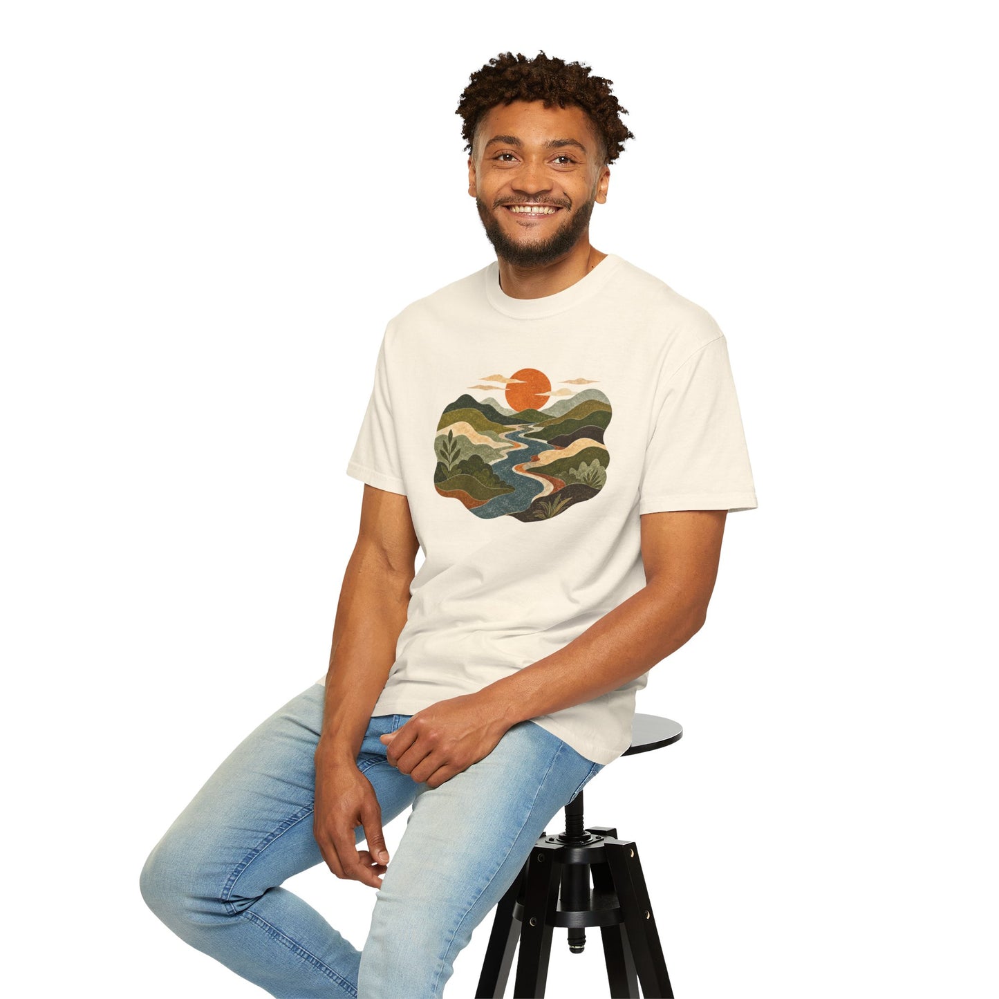 Scenic Sunset River T-Shirt