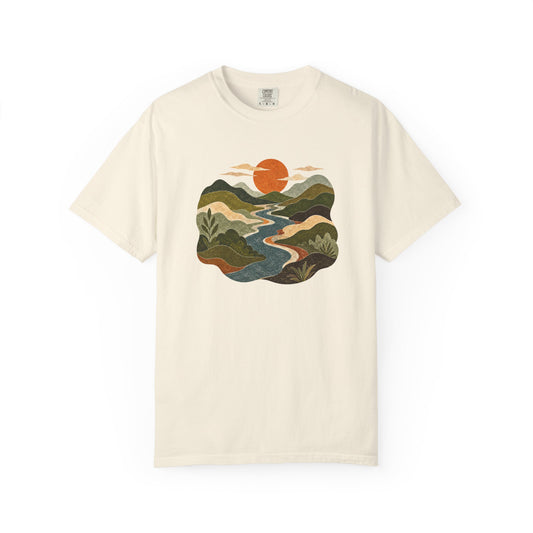 Scenic Sunset River T-Shirt