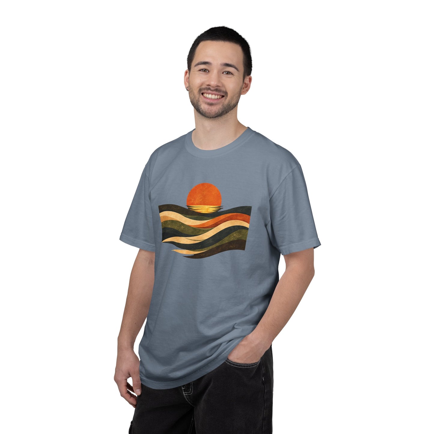 Retro Sunset Waves T-Shirt