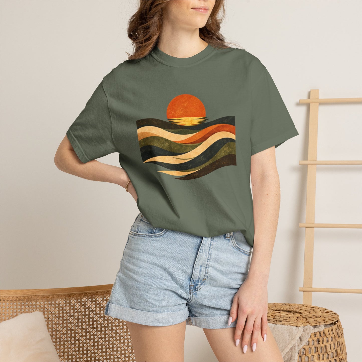 Retro Sunset Waves T-Shirt