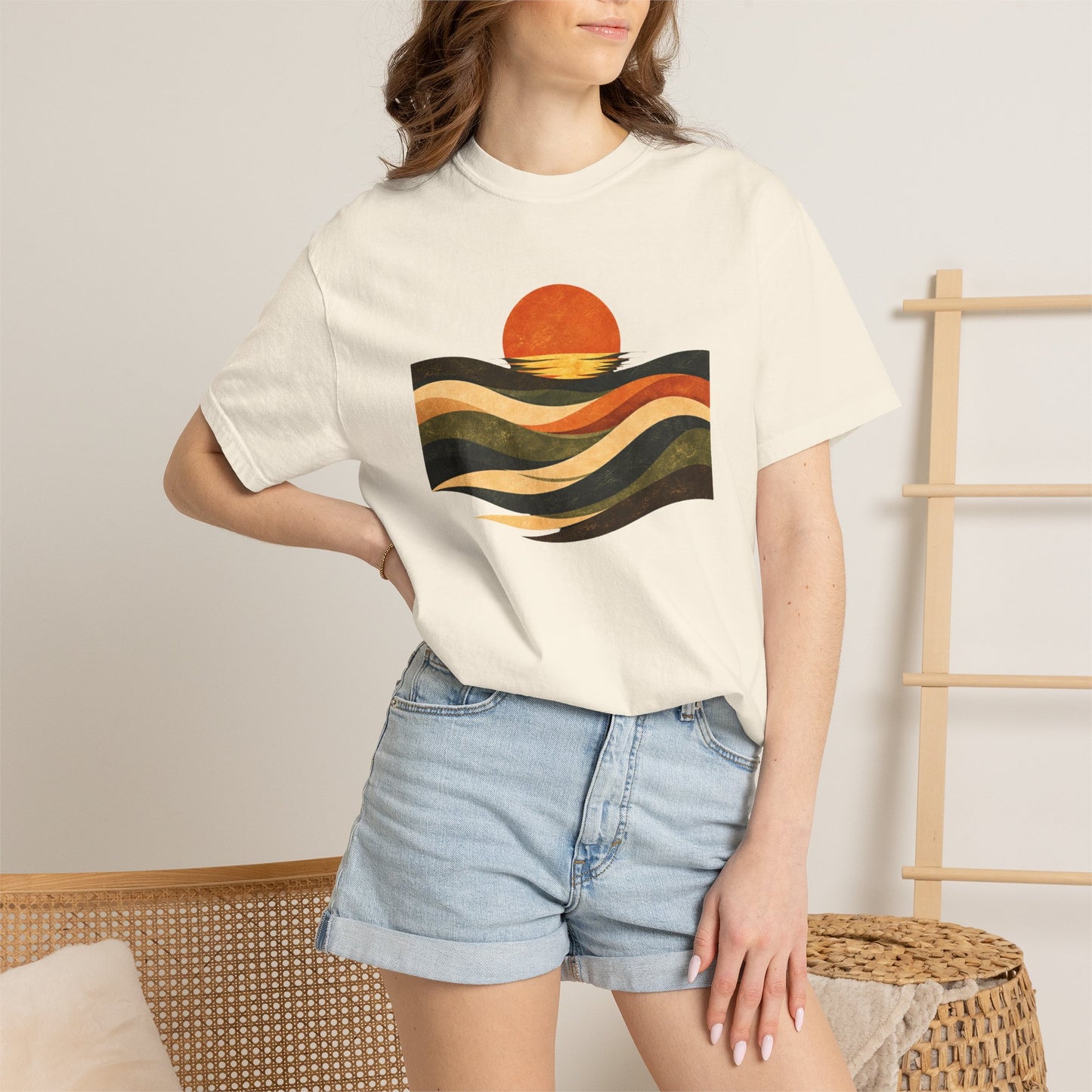 Retro Sunset Waves T-Shirt
