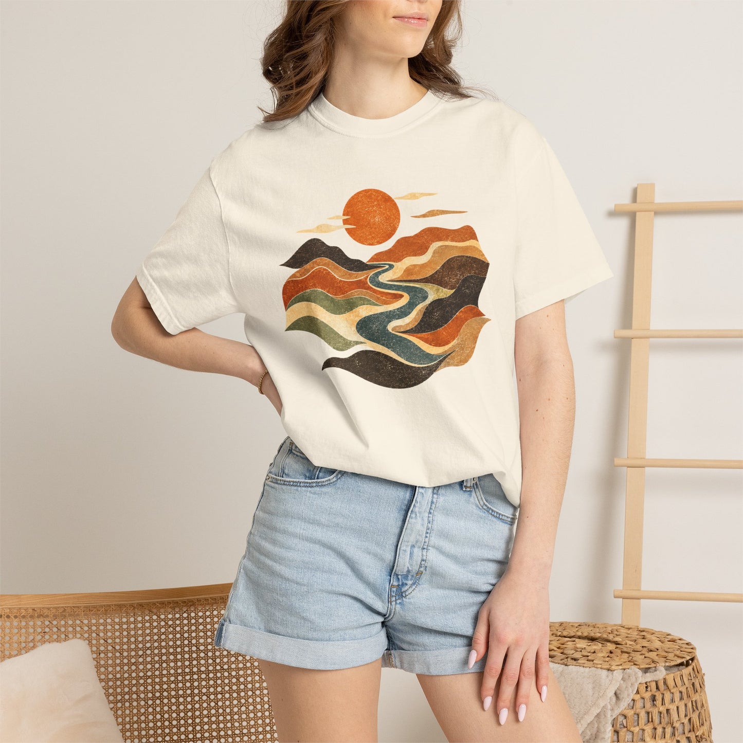 Retro Sunset Landscape T-Shirt
