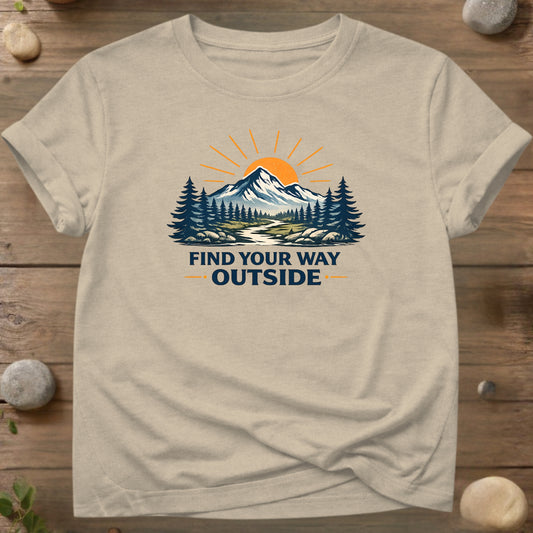 Find Your Way Outside – Vintage Outdoor Graphic T-Shirt