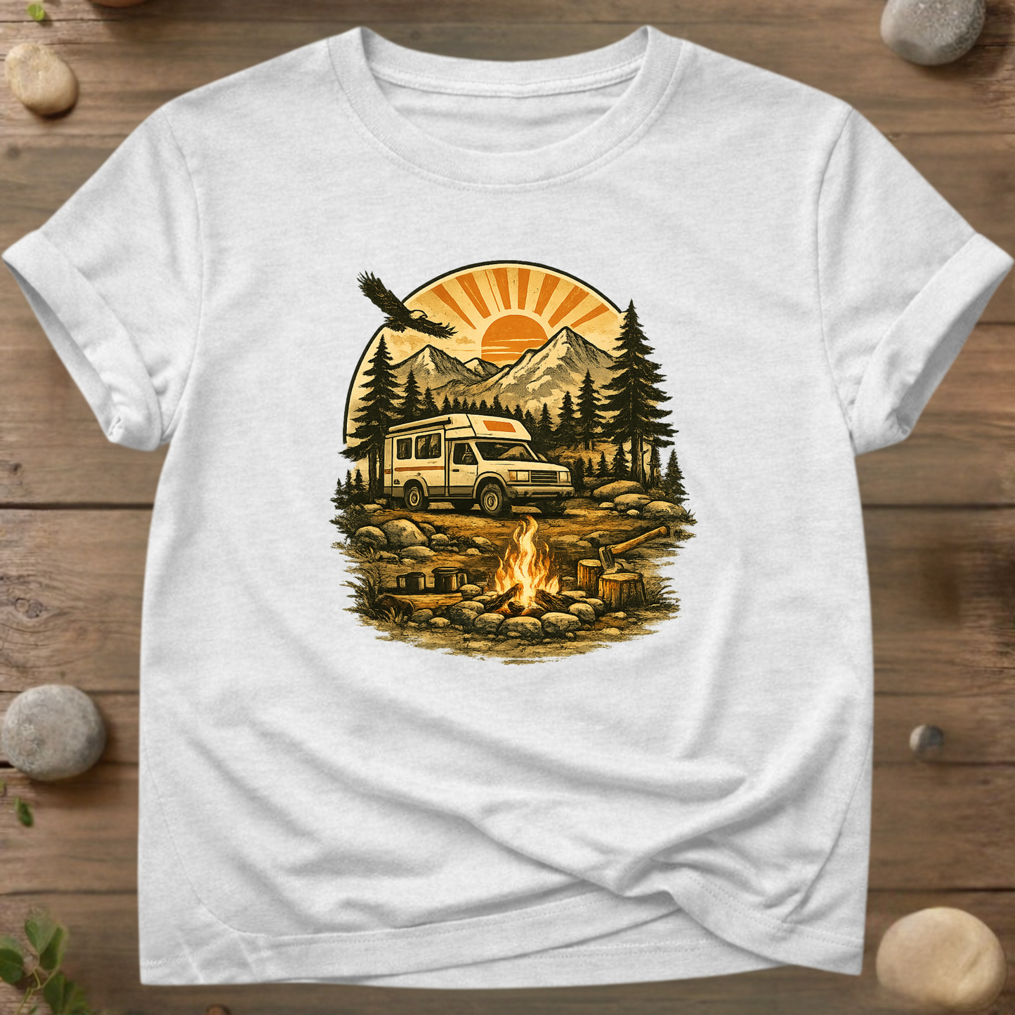Campfire Escape | Camper Van Wilderness T-Shirt