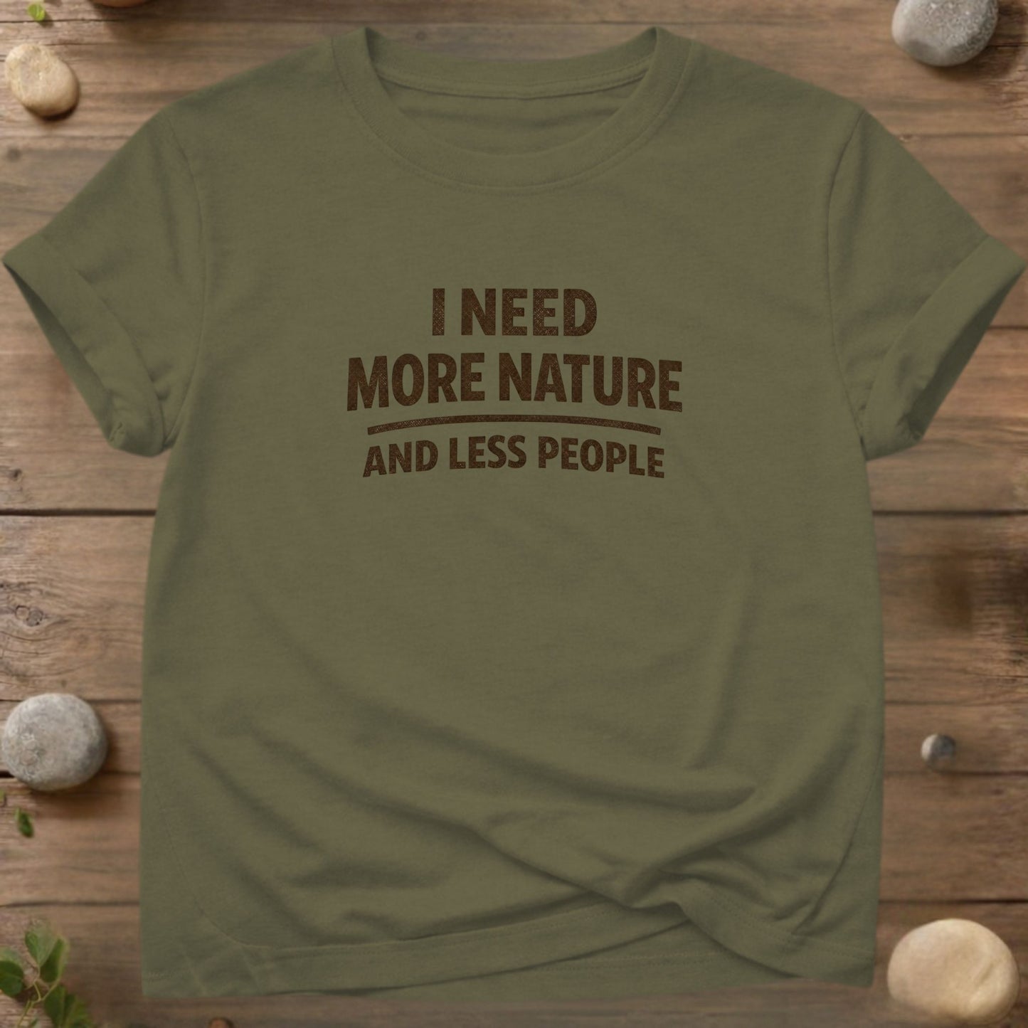 More Nature Less People – Minimal Outdoor Quote Design