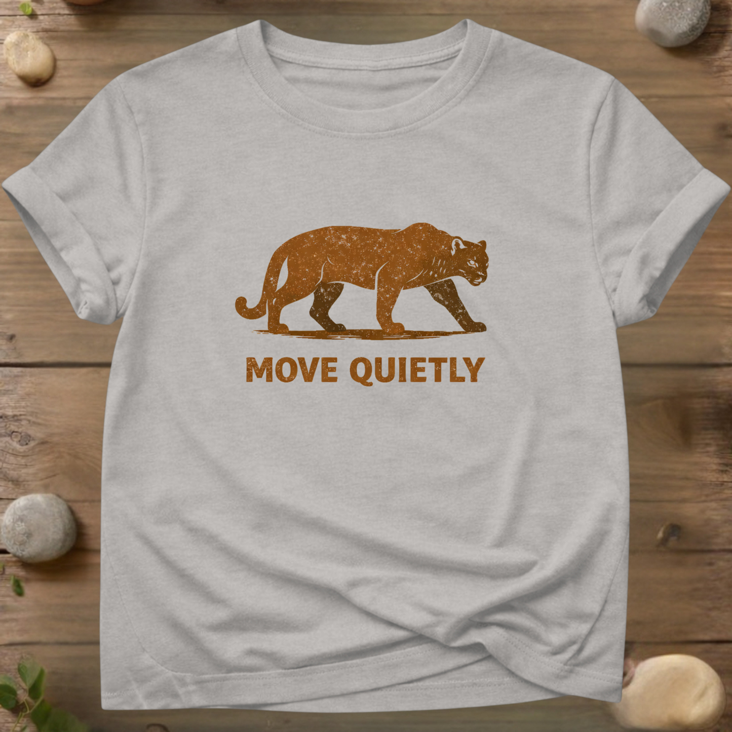 Move Quietly Mountain Lion | Wilderness Stealth T-Shirt