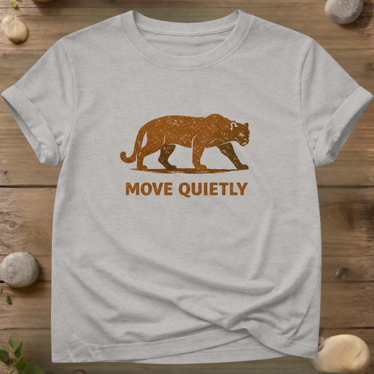Move Quietly Mountain Lion | Wilderness Stealth T-Shirt