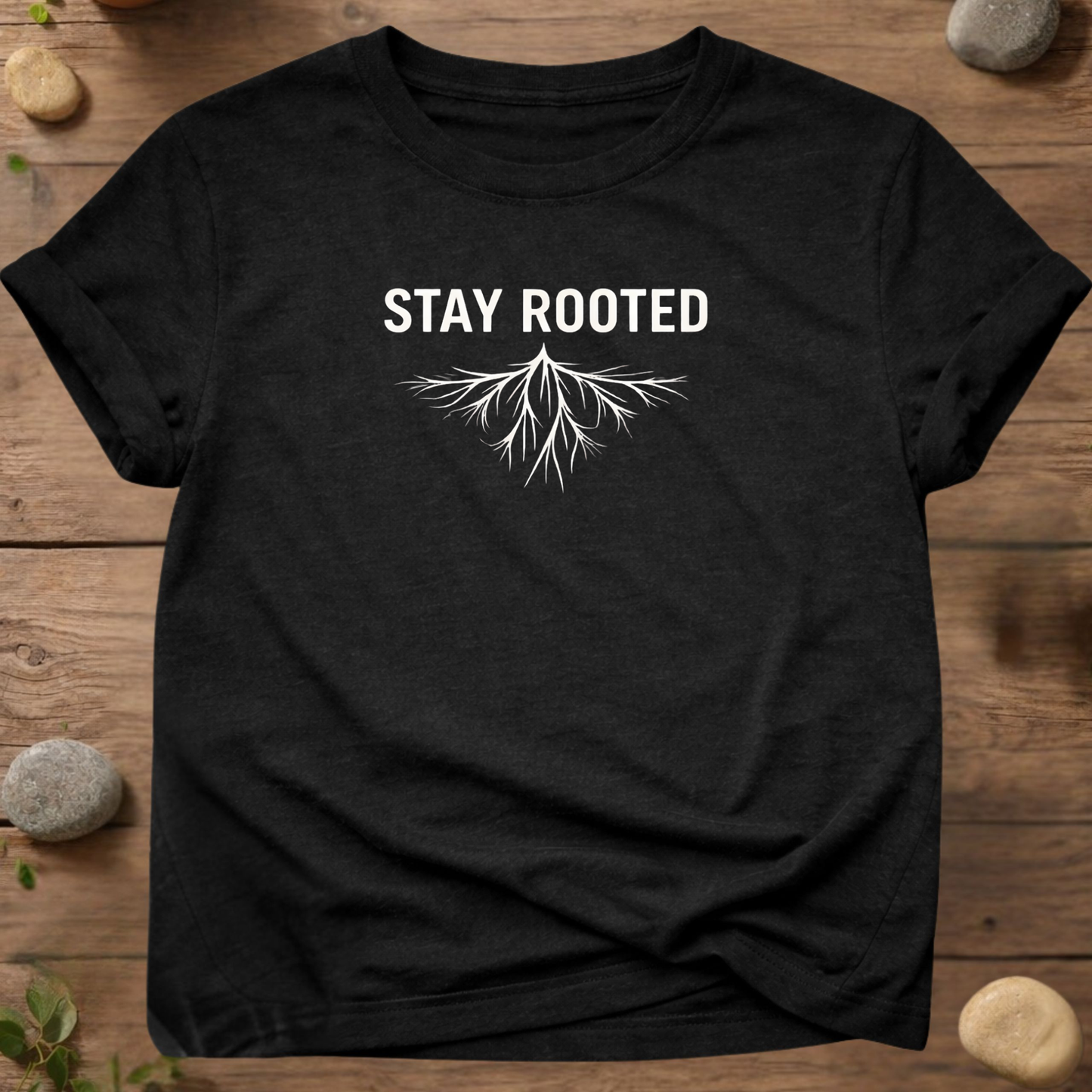 Stay Rooted – Minimal Organic Cotton T-Shirt