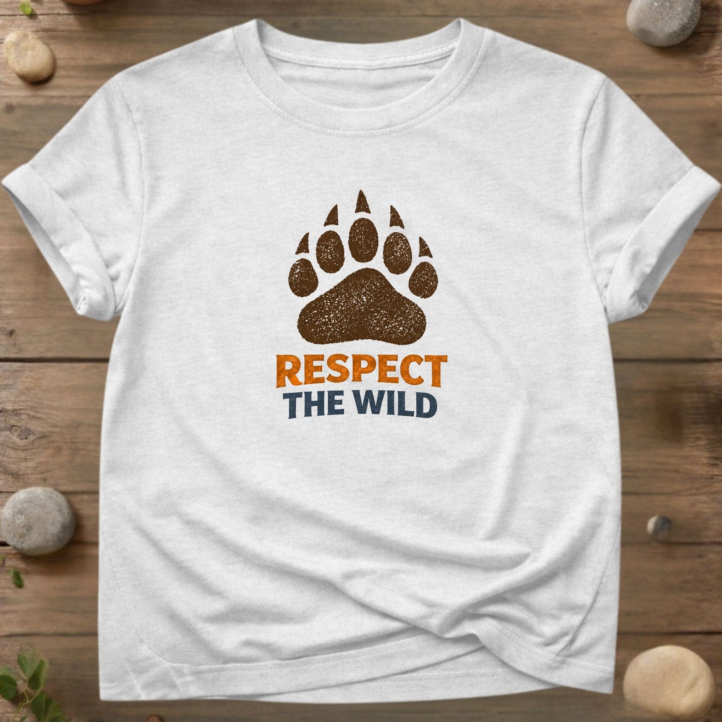 Respect the Wild – Bear Paw Nature Statement Design