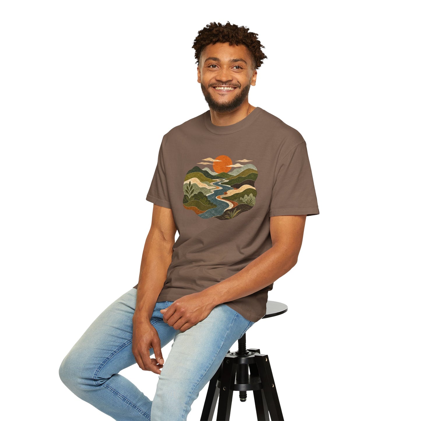Scenic Sunset River T-Shirt