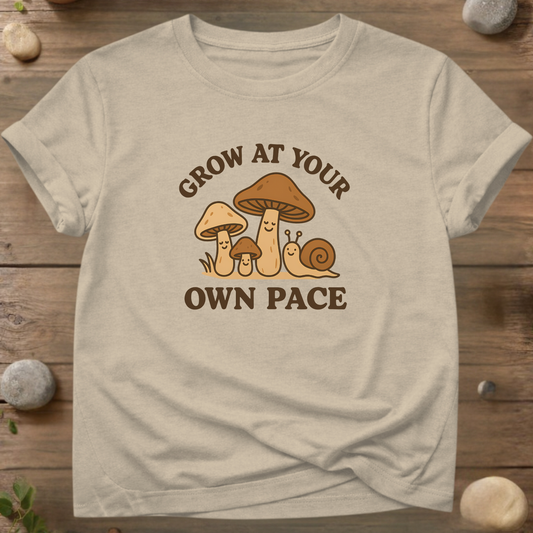 Mushroom Nature Shirt – Grow At Your Own Pace Snail Tee | NatuvaWear