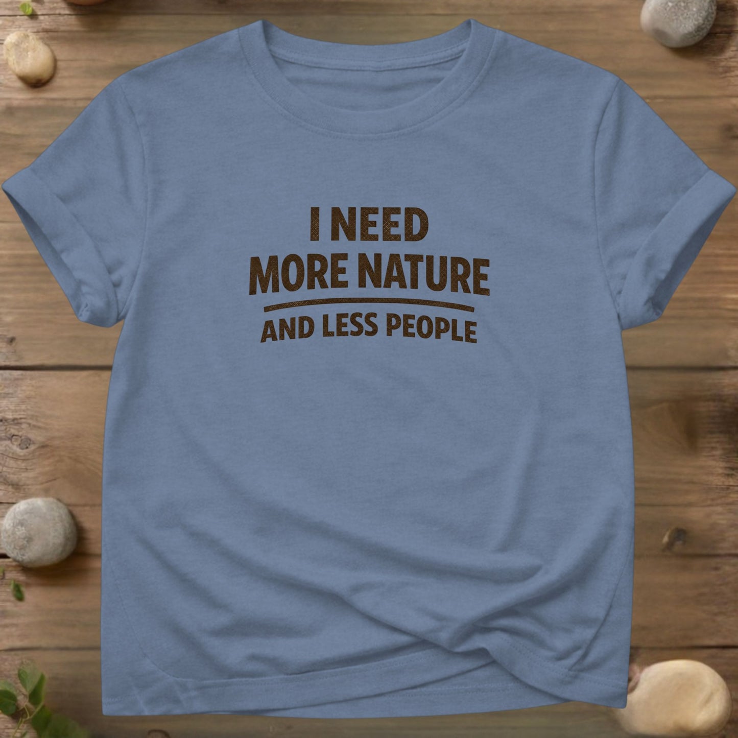 More Nature Less People – Minimal Outdoor Quote Design
