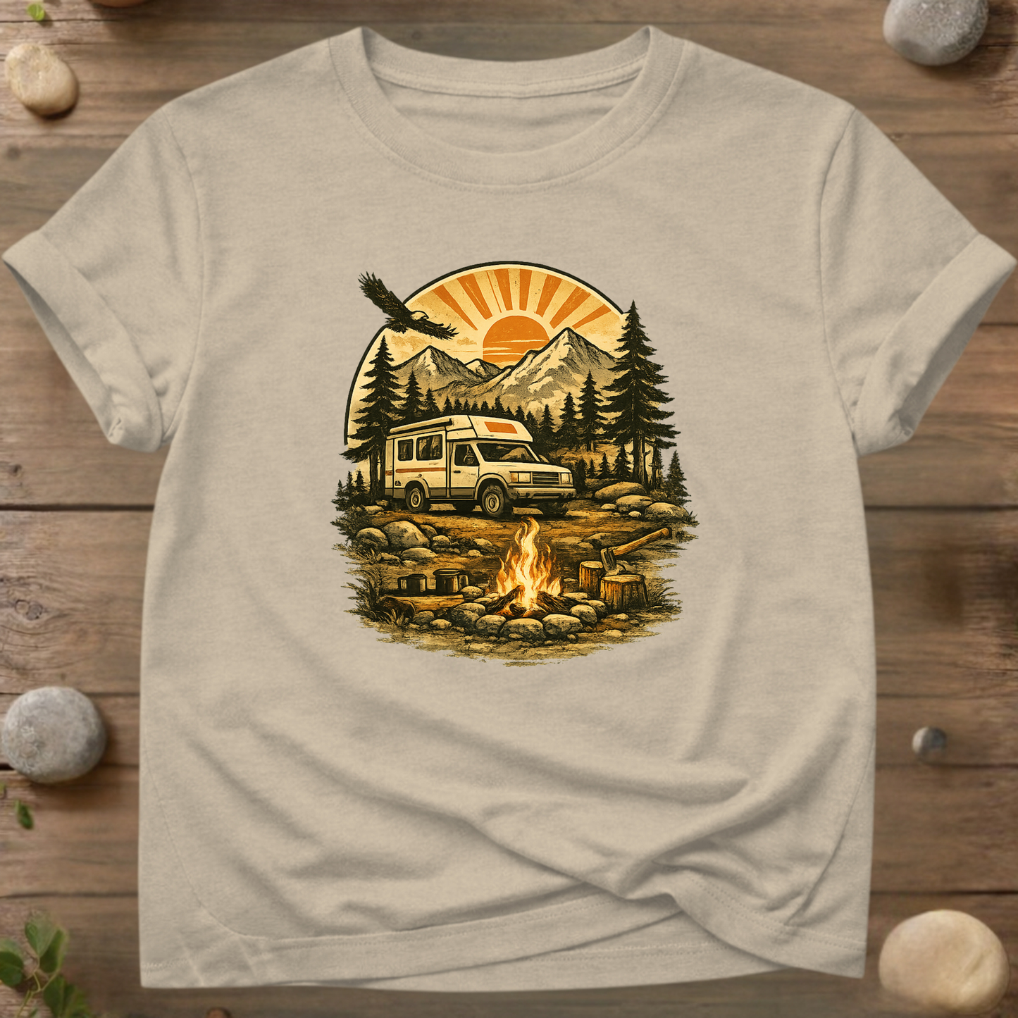 Campfire Escape | Camper Van Wilderness T-Shirt