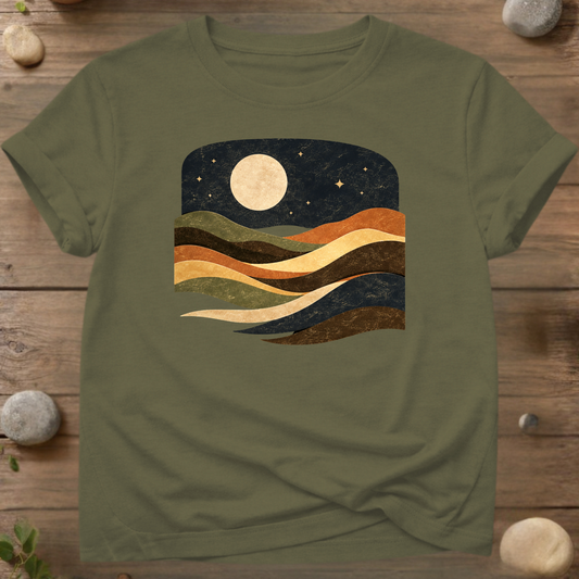 Waves Moon Stars T-shirt