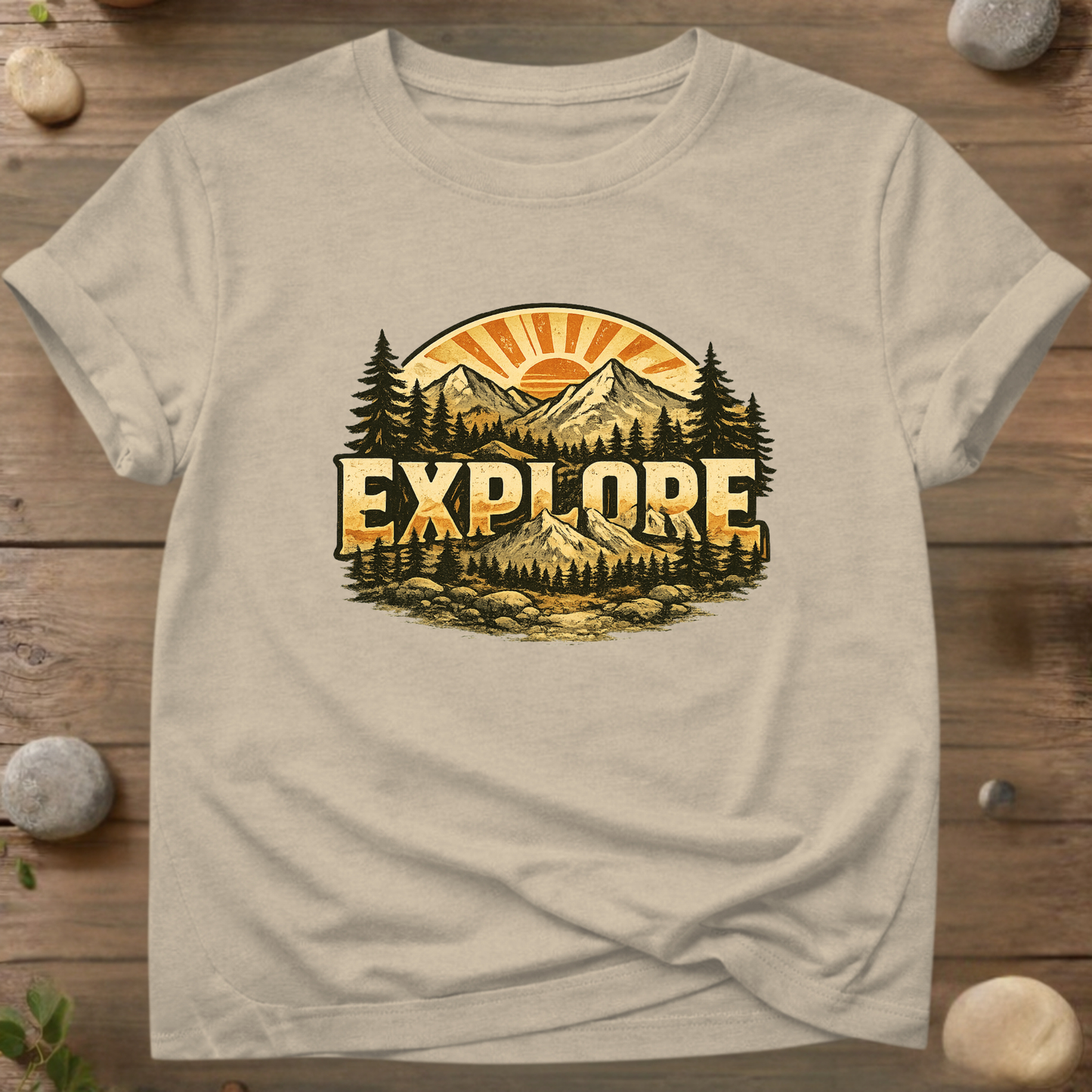 Explore the Wild | Vintage Mountain Adventure T-Shirt