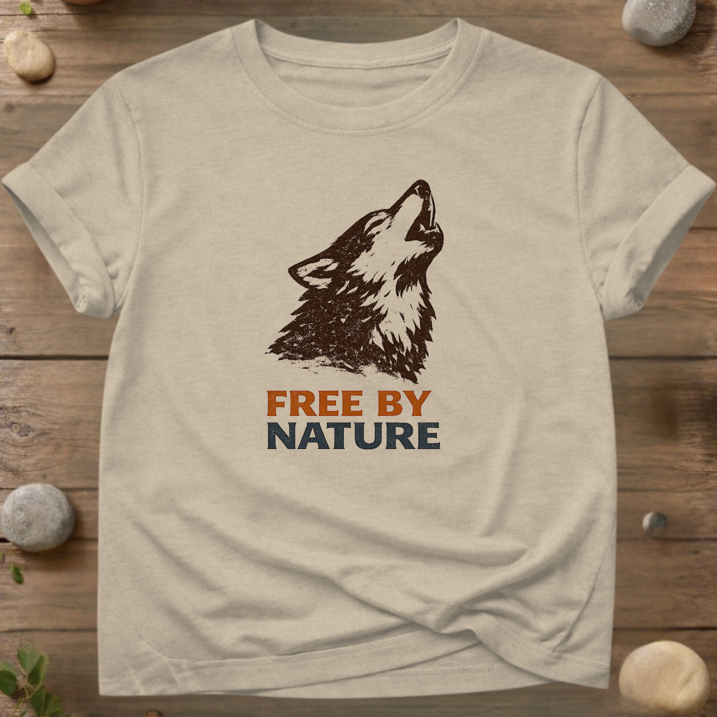 Free by Nature | Howling Wolf T-Shirt
