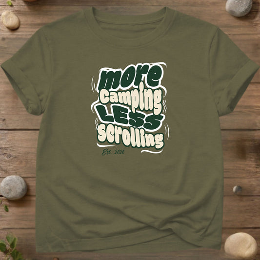 More Camping Less Scrolling T-shirt