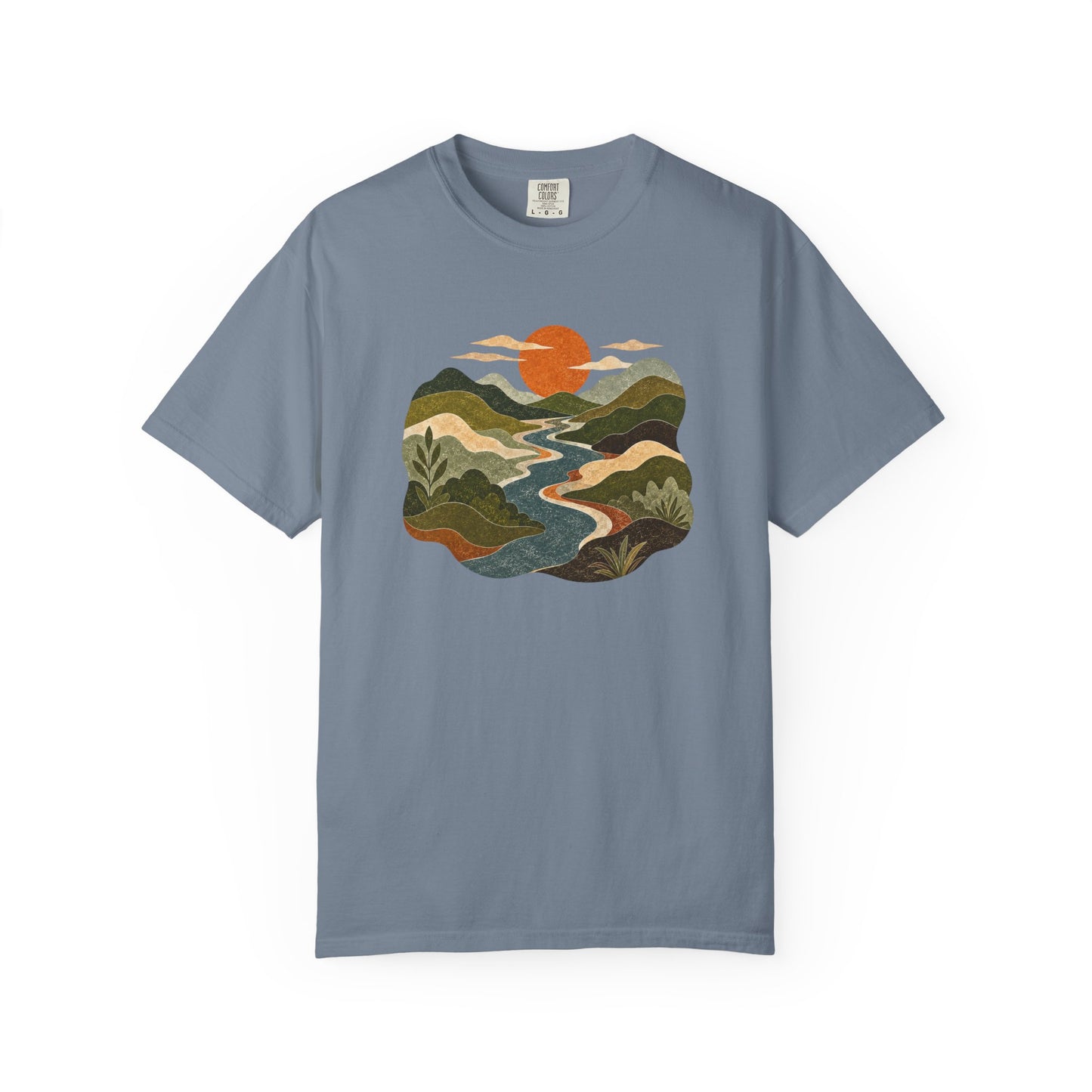 Scenic Sunset River T-Shirt