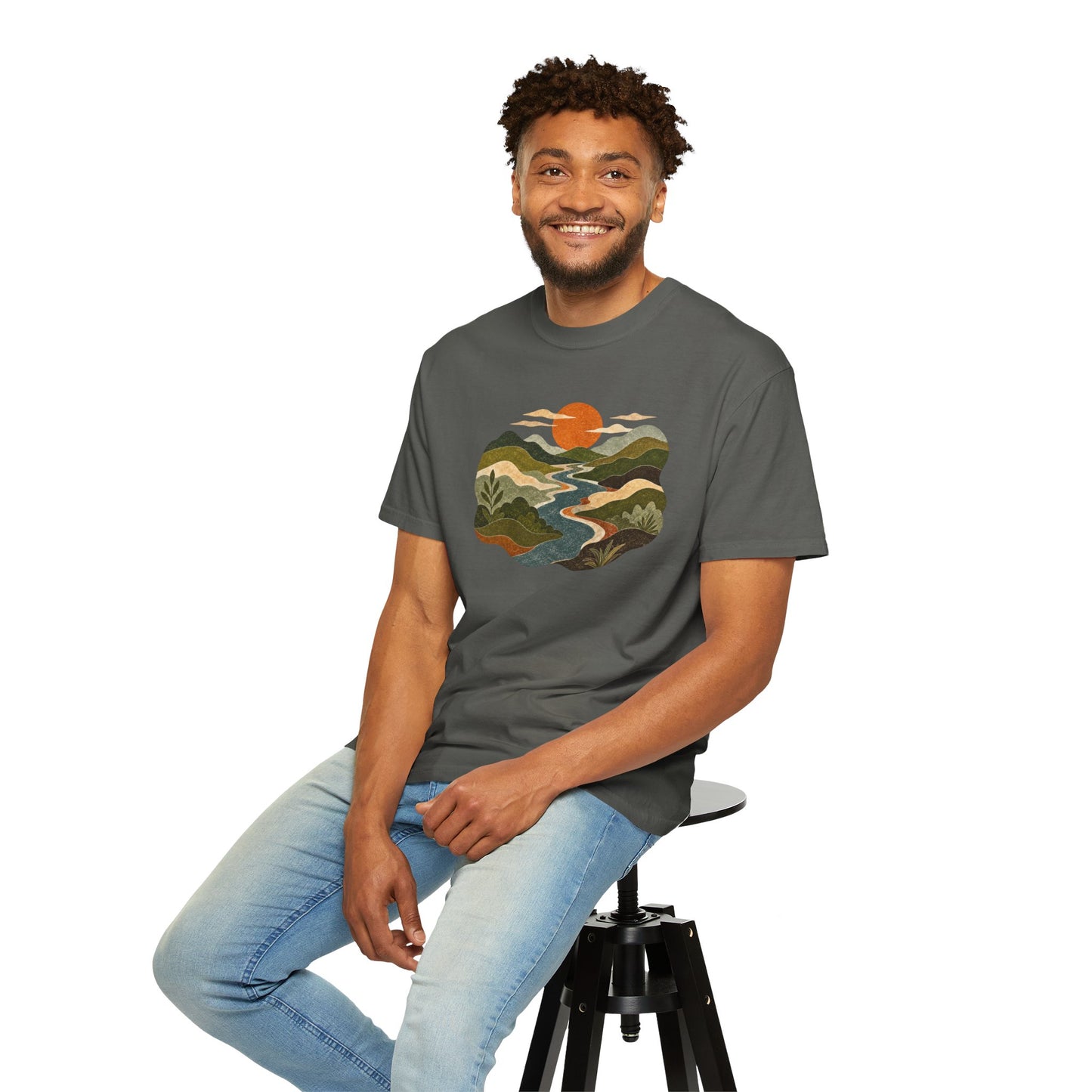 Scenic Sunset River T-Shirt