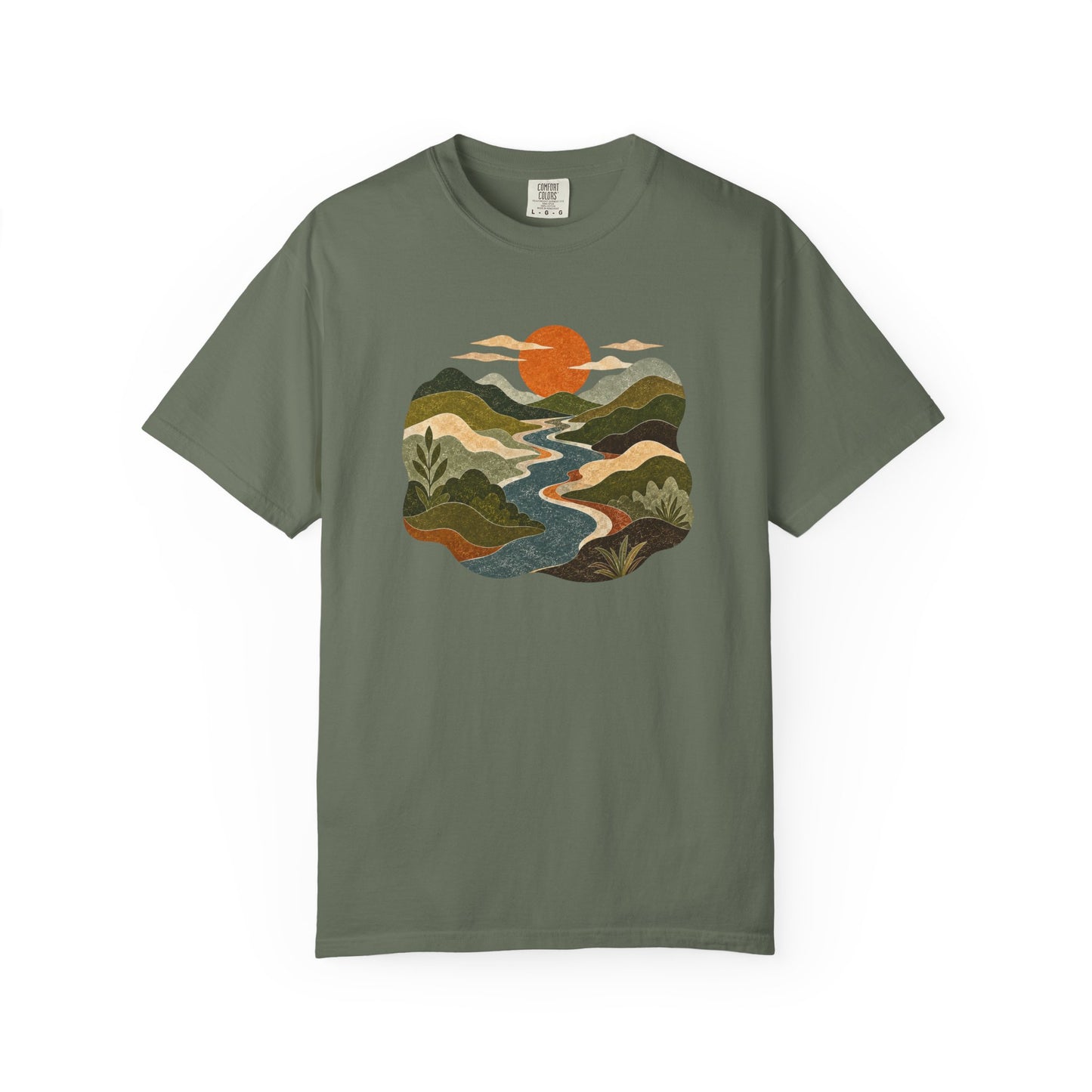 Scenic Sunset River T-Shirt