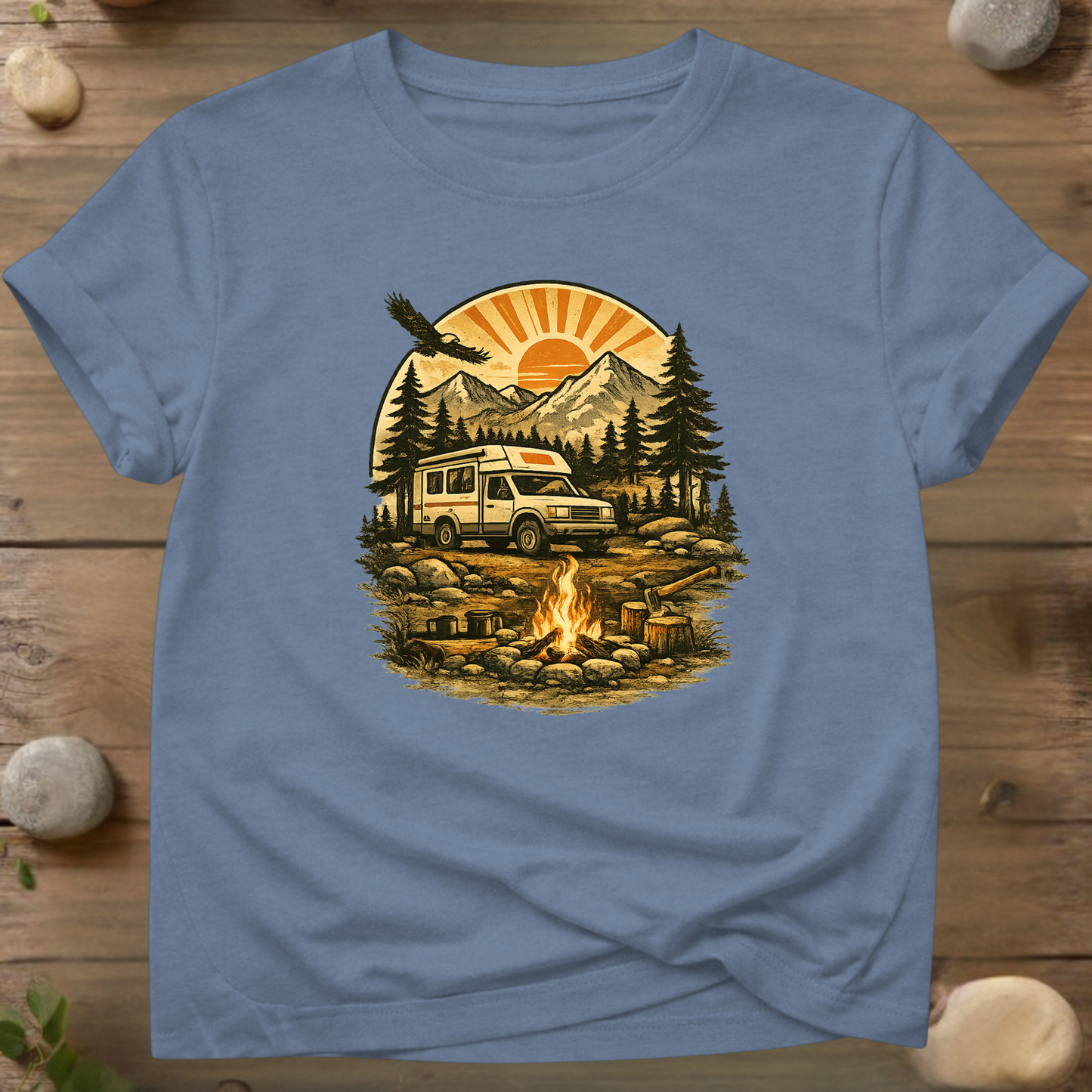 Campfire Escape | Camper Van Wilderness T-Shirt