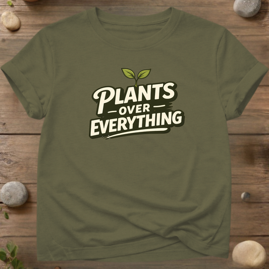 Plants Over Everything Vegan T-Shirt – Organic Cotton