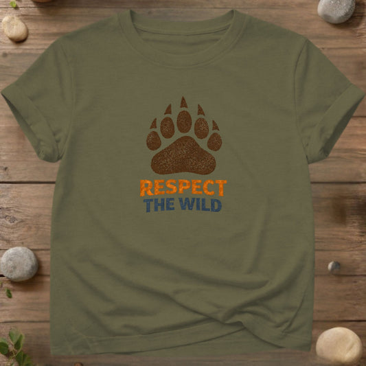 Respect the Wild – Bear Paw Nature Statement Design