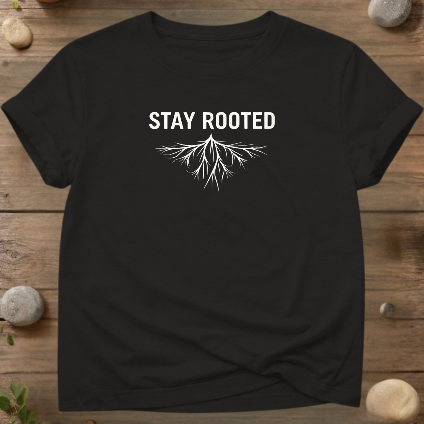 Stay Rooted – Minimal Organic Cotton T-Shirt
