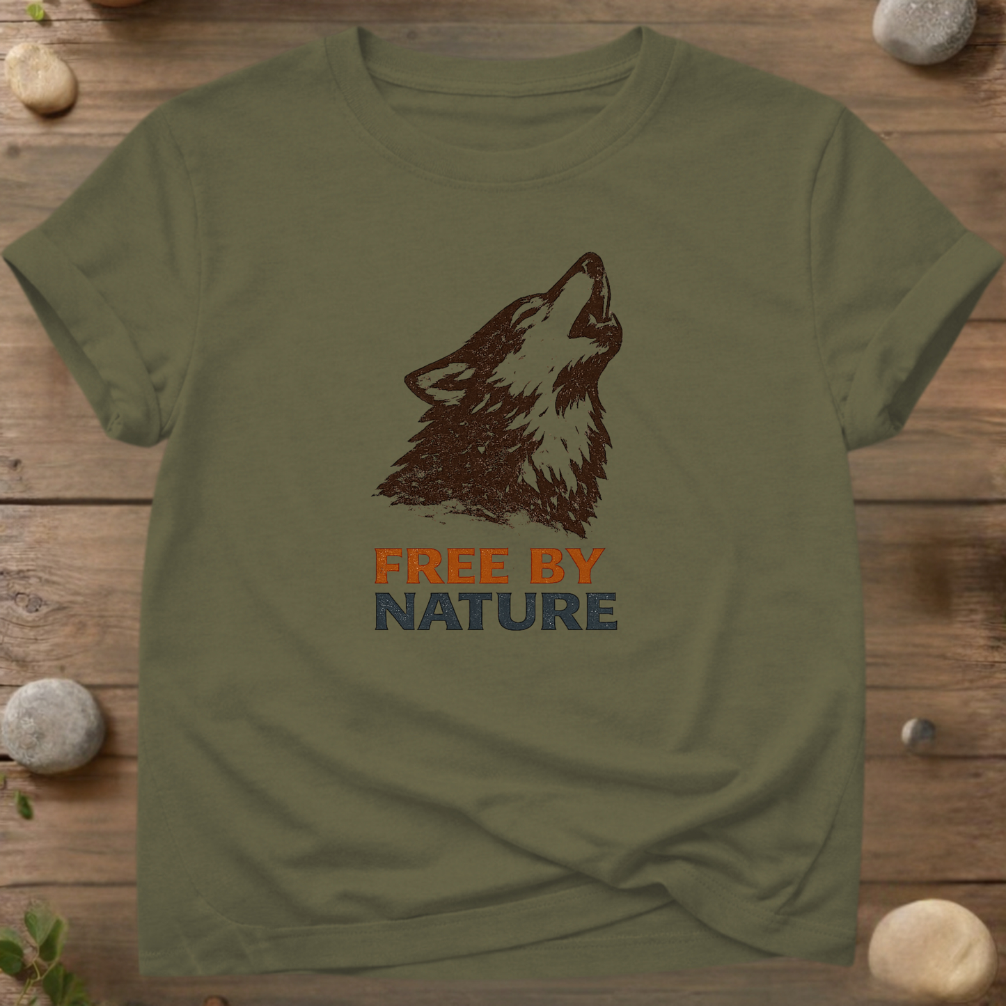 Free by Nature | Howling Wolf T-Shirt