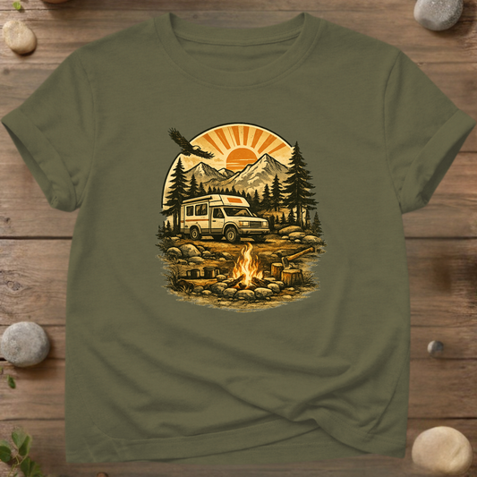 Campfire Escape | Camper Van Wilderness T-Shirt