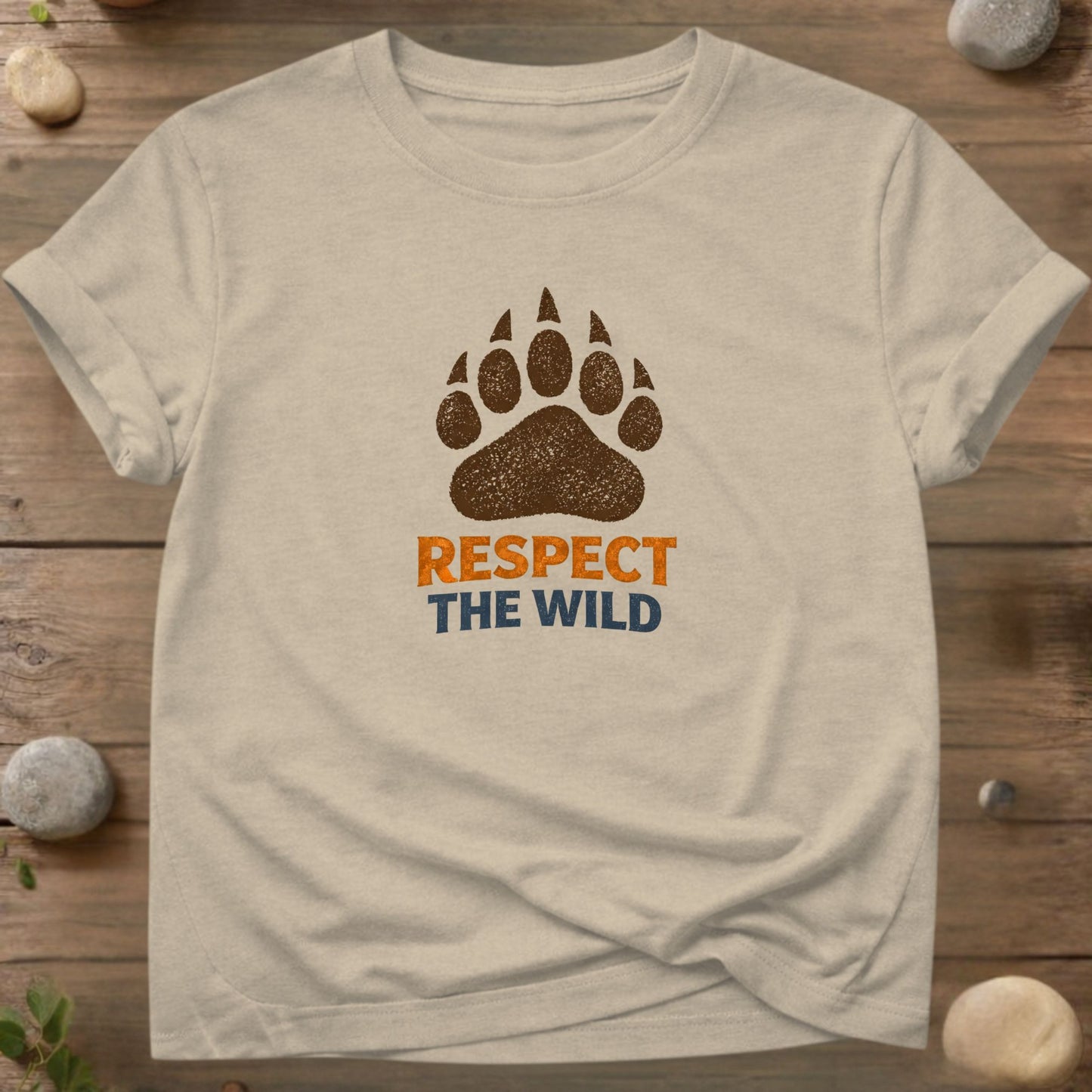 Respect the Wild – Bear Paw Nature Statement Design