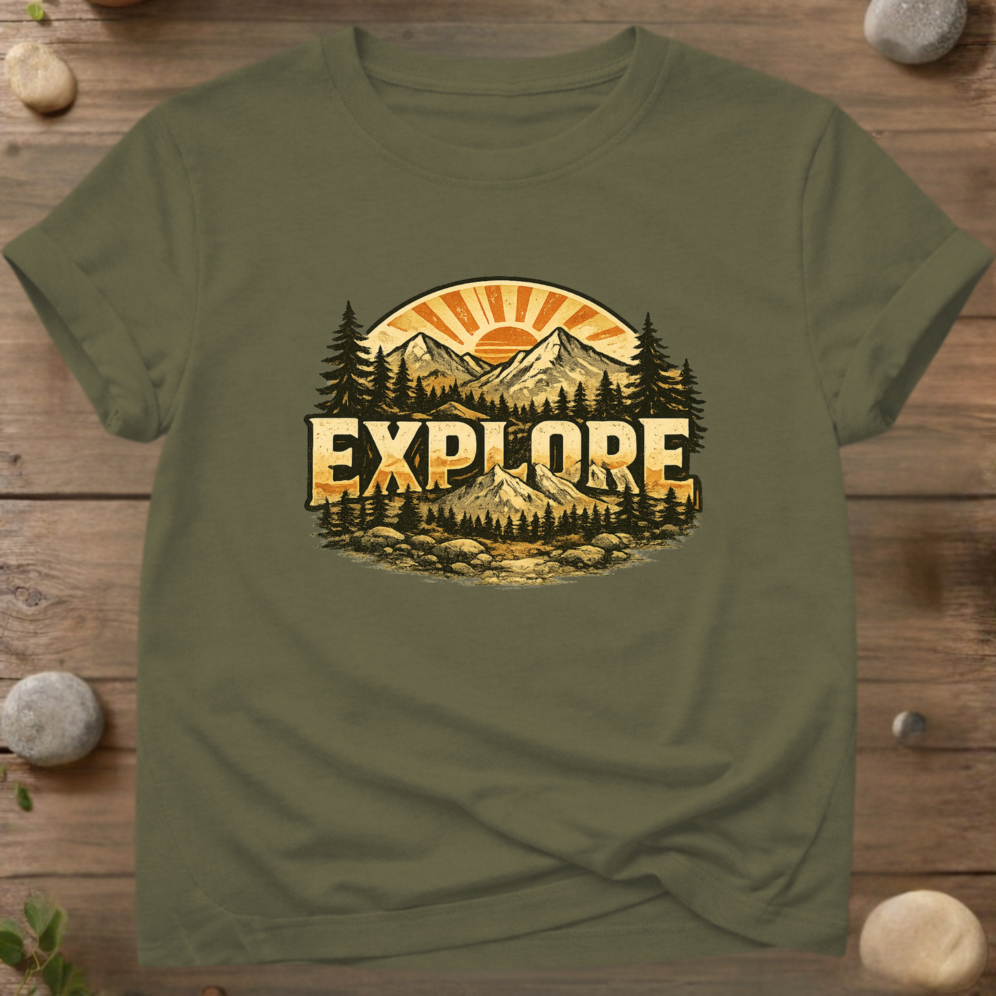 Explore the Wild | Vintage Mountain Adventure T-Shirt