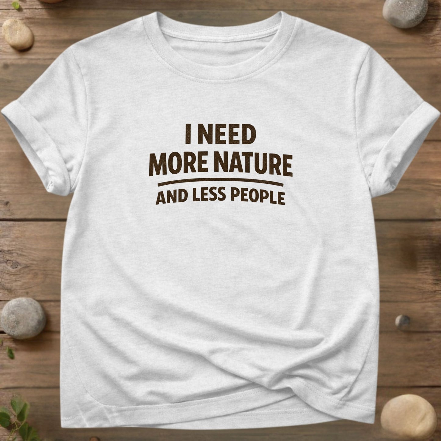 More Nature Less People – Minimal Outdoor Quote Design