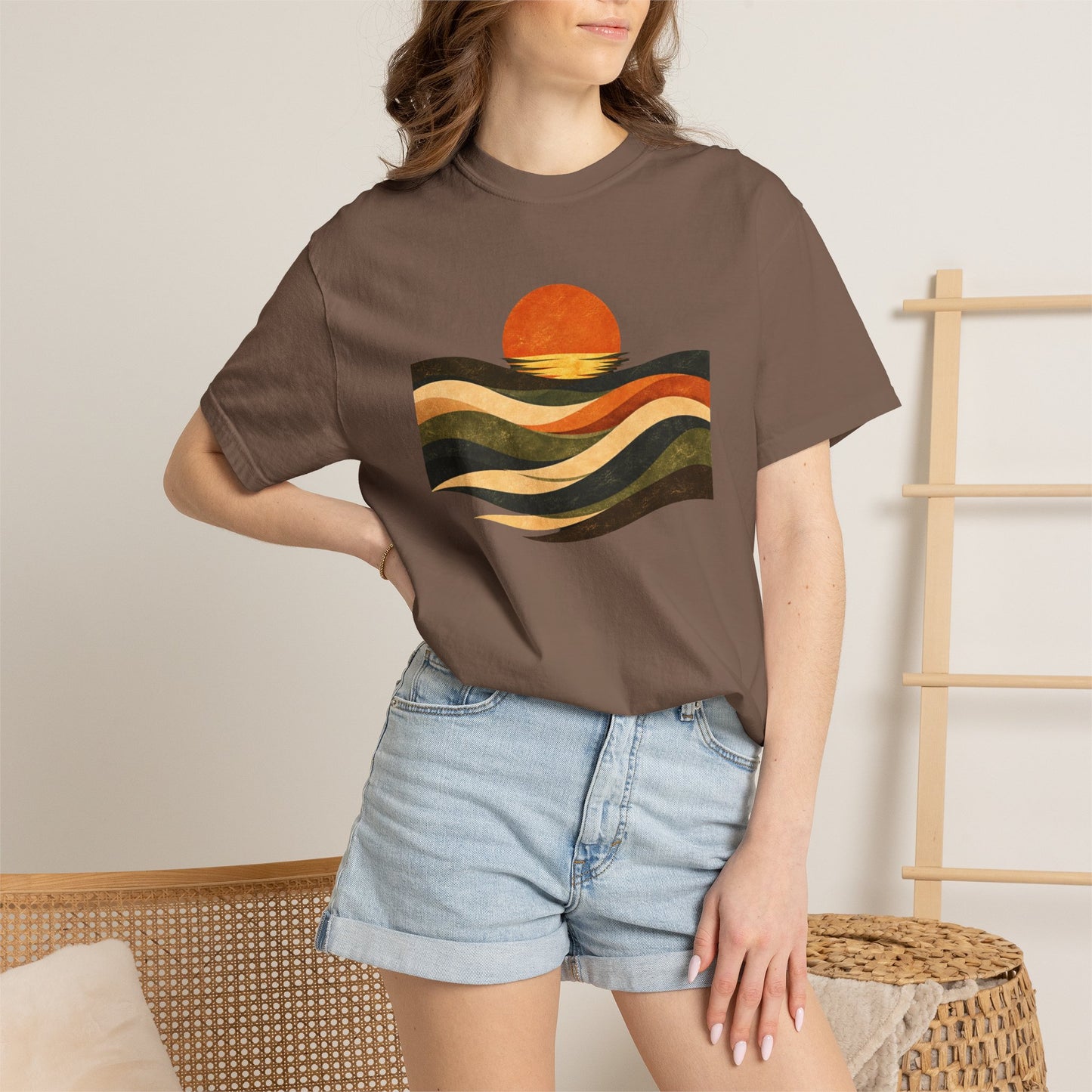 Retro Sunset Waves T-Shirt