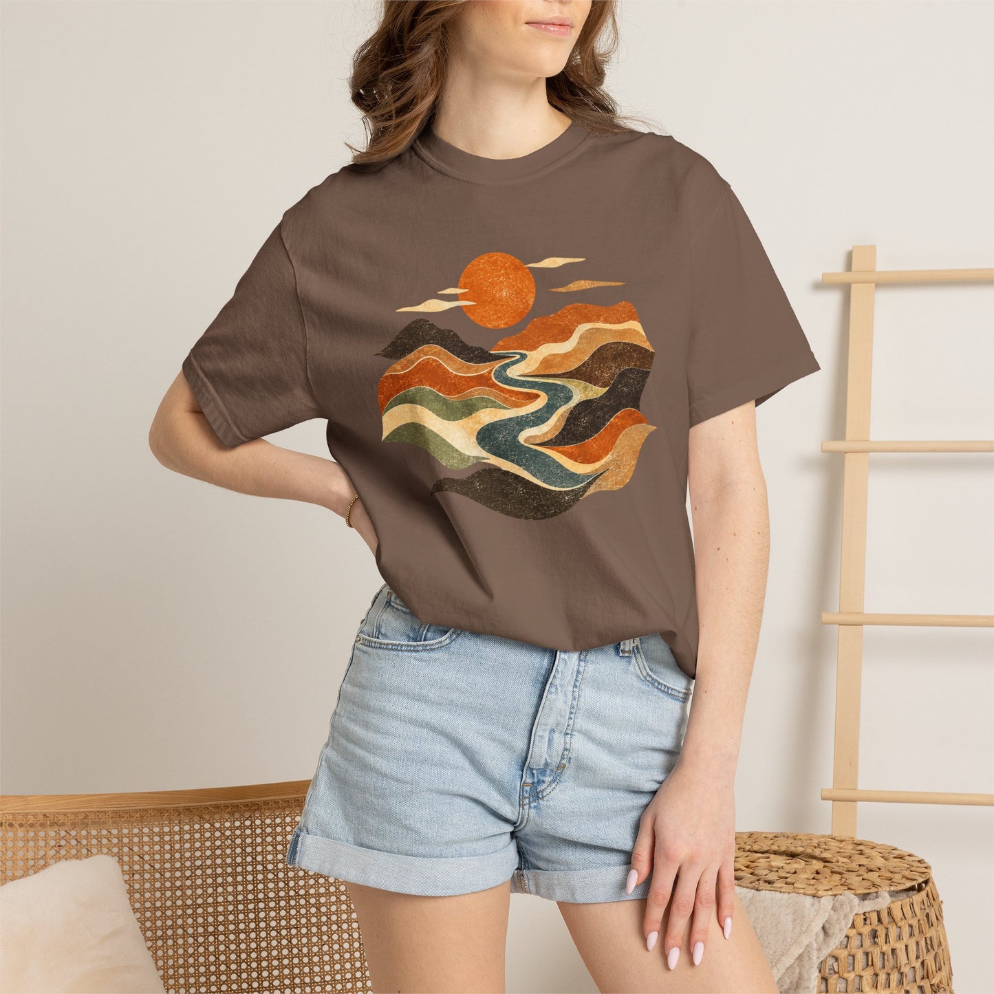 Retro Sunset Landscape T-Shirt
