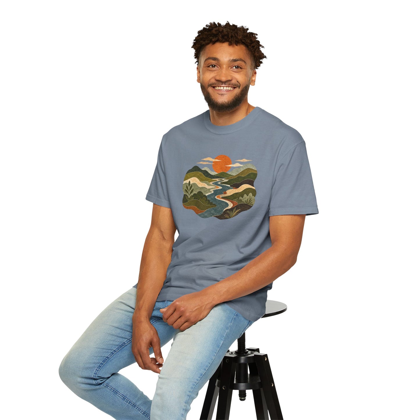 Scenic Sunset River T-Shirt
