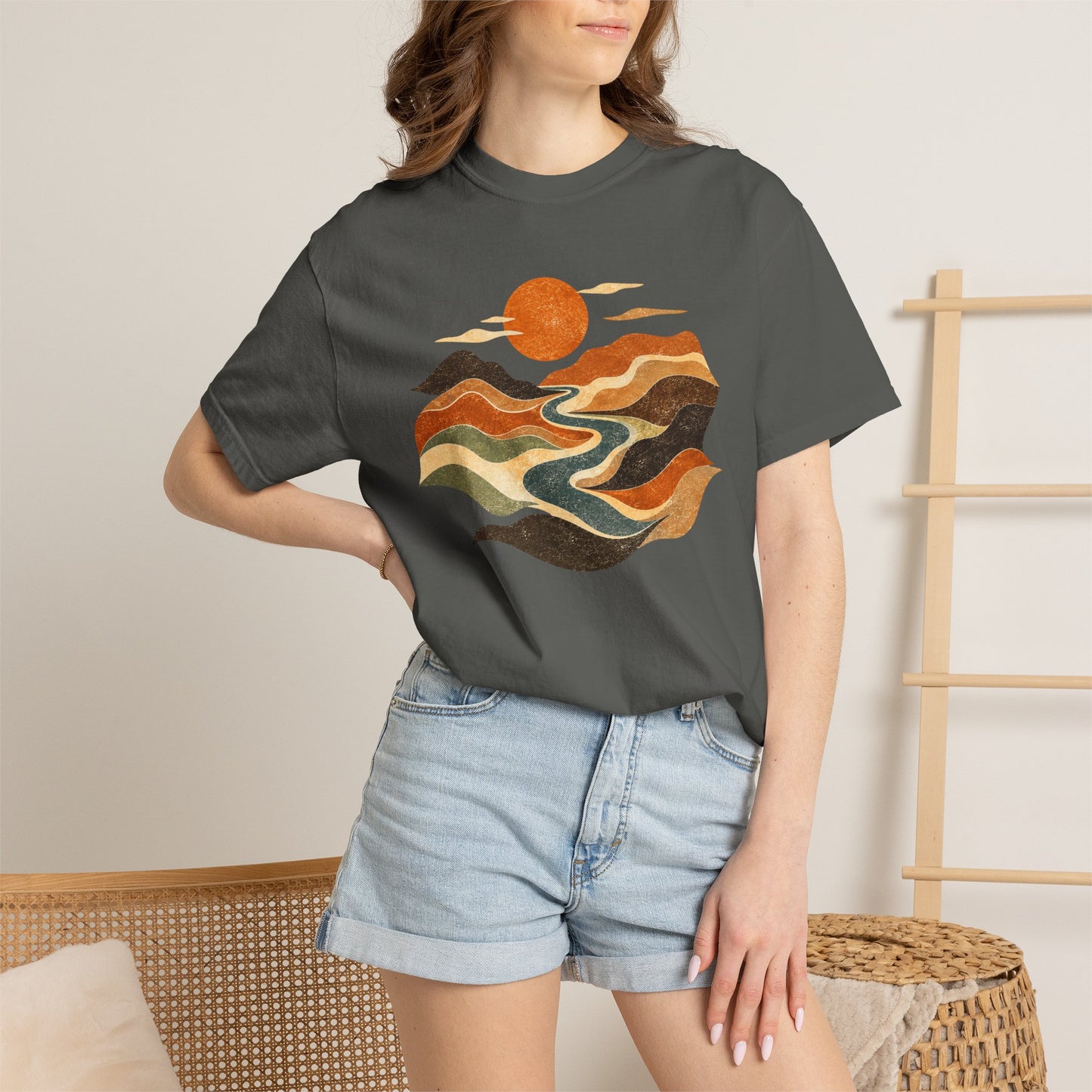 Retro Sunset Landscape T-Shirt