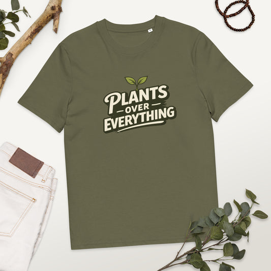 Plants Over Everything Vegan T-Shirt – Organic Cotton